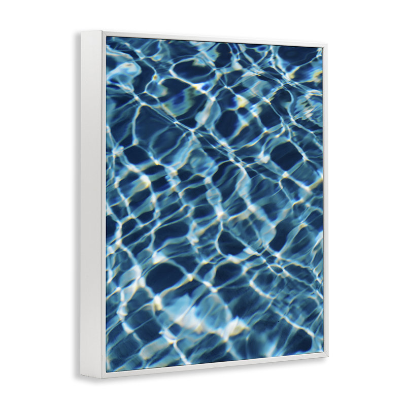 "Beach Water", estampe numérique par Justine Milton, Giclée encadrée blanc bord de mer, H 14 po x l 11 po