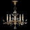 Crystal Laurel 5 - Light Glass Classic / Traditional Chandelier