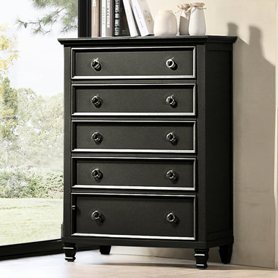 Felder 5-Drawer Solid Wood Chest