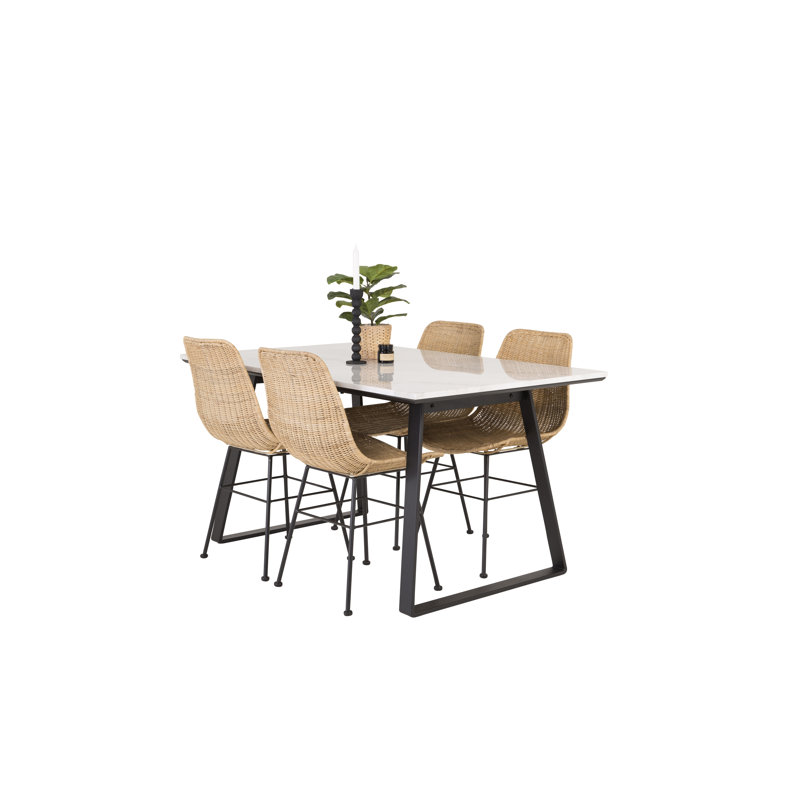 Mcfadden 4 - Person Dining Set, Nature