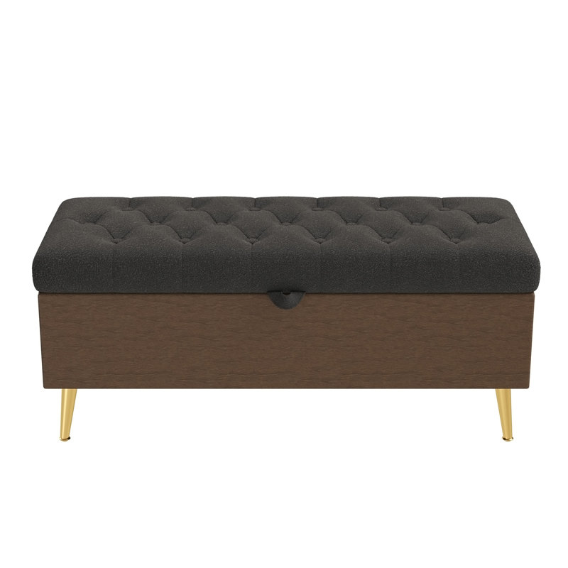 Banc de rangement avec repose-pieds Modern Modern, Grey, Grey