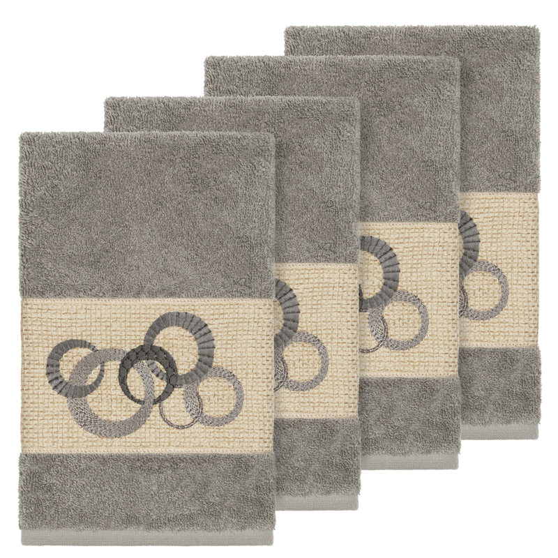 Annabelle Turkish Cotton Hand Towel, Dark Gray