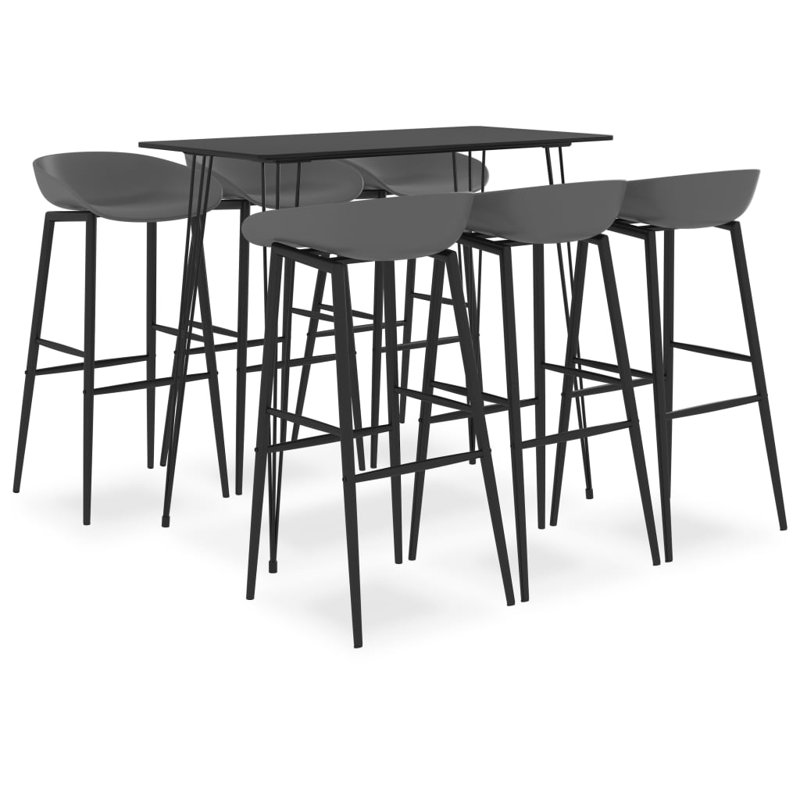 Adalard Dining Set, Black, Black