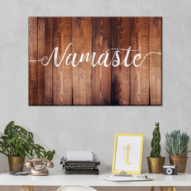 Zen Namaste Calligraphy Canvas Print, 30" H x 20" W x 1.25" D