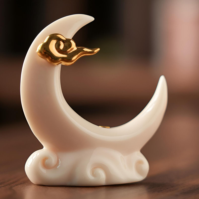Illustration de Yingrun en phase de lune en céramique - Élégante décoration intérieure