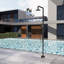 87.4"H Temperature Control 316 Stainless Steel Freestanding Outdoor Shower with Hand Shower-119285616