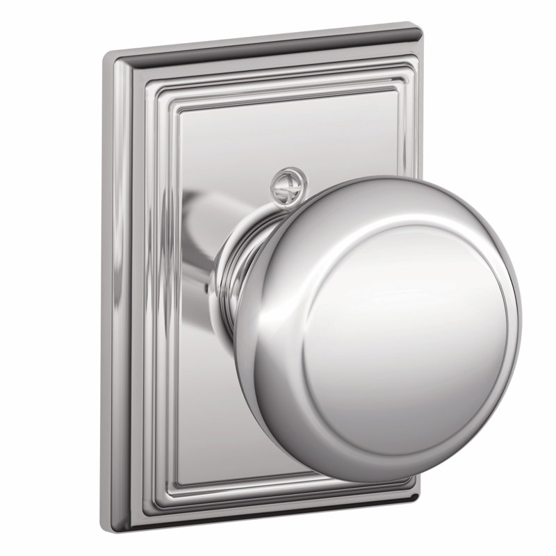 Andover Interior Knob Set, Bright Chrome