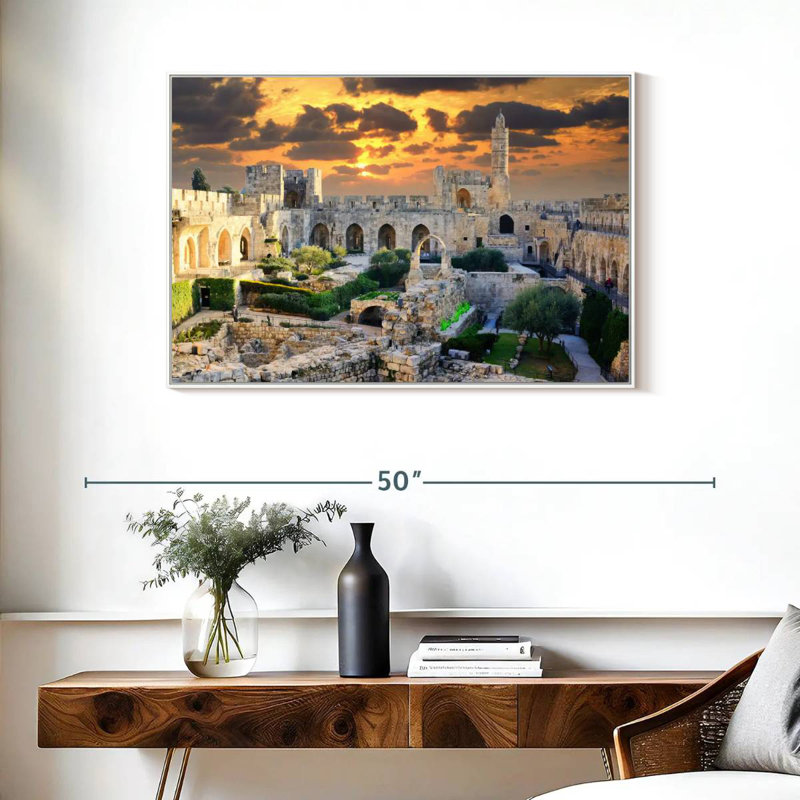 Tour de David, Cadre flottant blanc, 37 po x 25 po