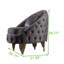Chaise avec revêtement en velours capitonné à boutons en tissu gris