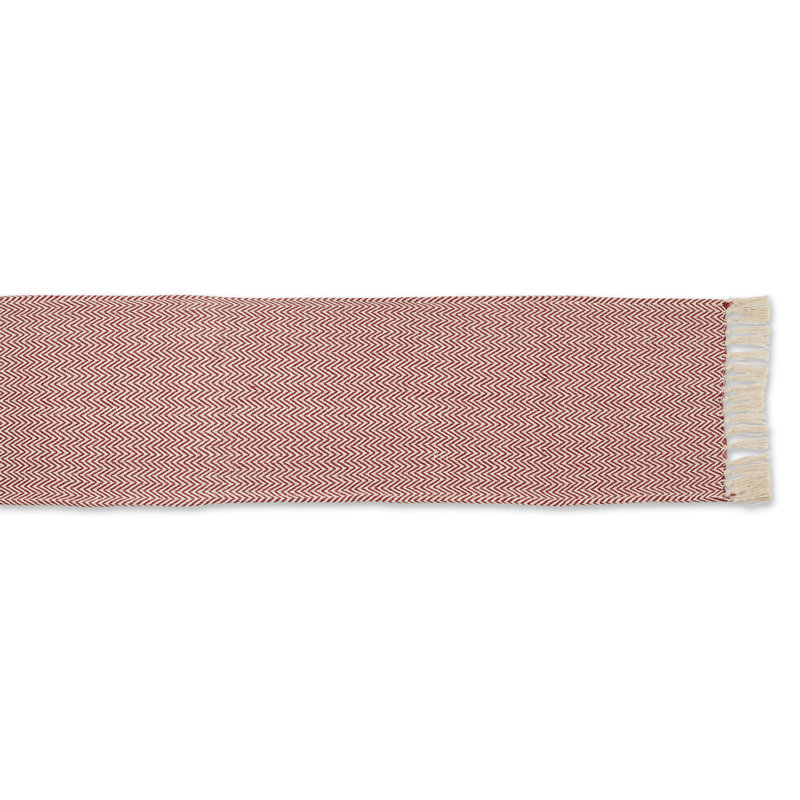 Desta Solid Table Runner,  108'' x 15'', Barn Red