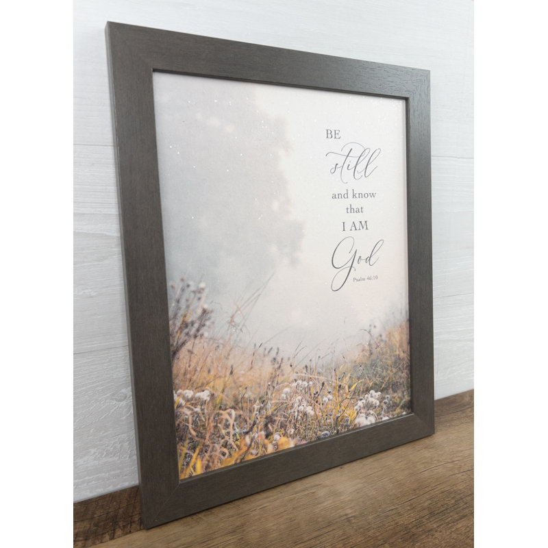 Be Still and Know That I Am God Fall Floral, H 22 po x l 28 po x P 1 po