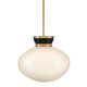 Lucy Medium 1-Light Two-Tone Pendant with Cased Opal Glass
