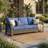 Allcot Patio Outdoor PE Wicker Sofa With Cushions-594038418-541013428