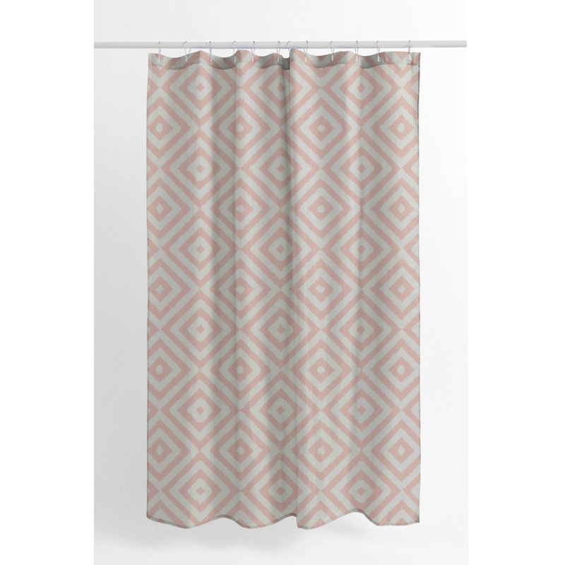 Ikat Eye Ultra-Thin Lightweight Shower Curtain, Pink