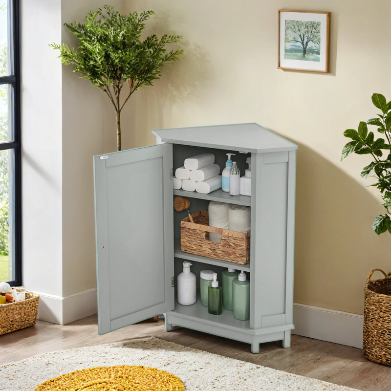 Armoire de rangement de coin gris