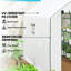 Serre de plain-pied avec 3 niveaux et 12 tablettes, petite serre, blanc-122574180