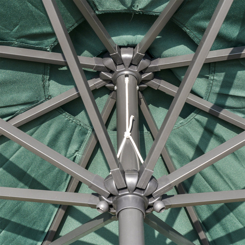 Breeann 267cm Tilt Market Parasol, Green