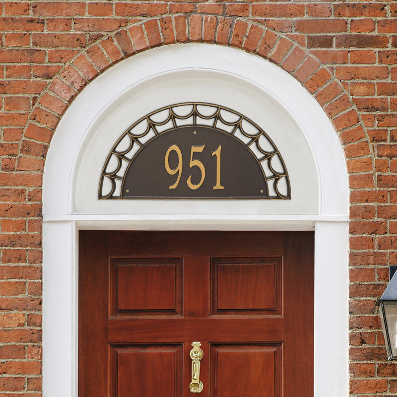 Signature Series 1-Line Wall Address Plaque, Bronze, Gold, Yes