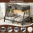 Twin Over Full Metal Bunk Bed with Charging Station, LED and Noise-Reducing Design