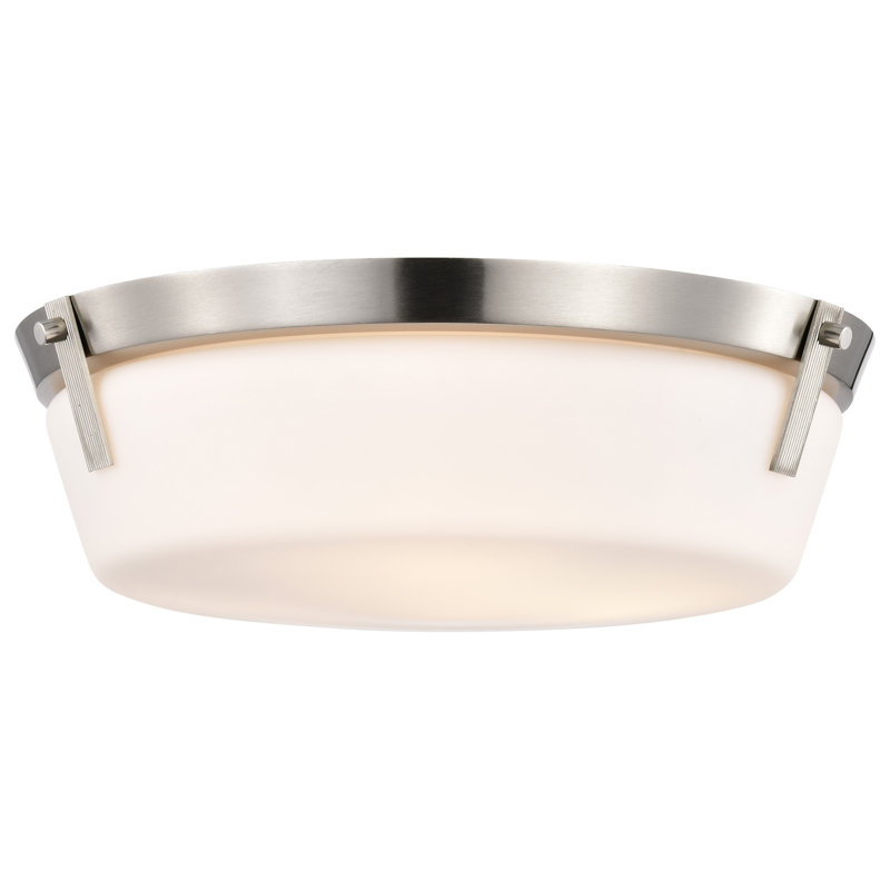 Malyla Glass Flush Mount, Brushed Nickel