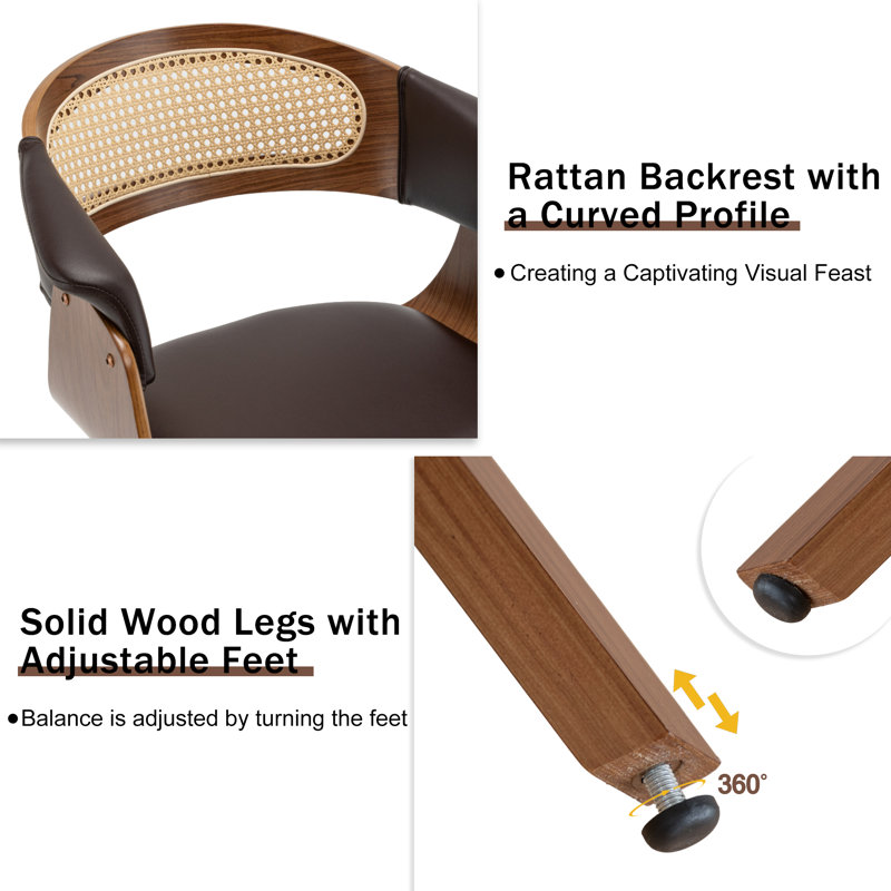 Chaise en bois massif Esterly, Brun