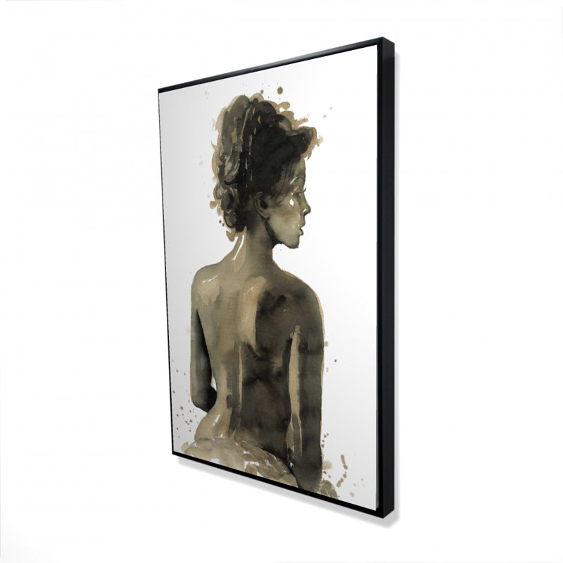 "Le dos de la femme en sépia", H 36 po x l 24 po