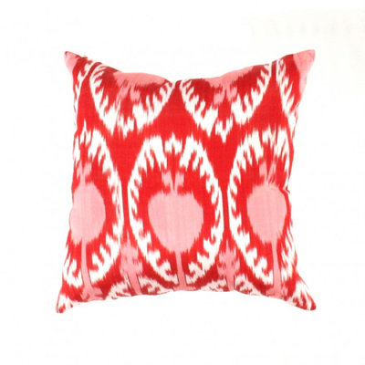 Pasargad Oasis Collection Silk Velvet Ikat Pillow