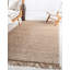 Tapis naturel tressé à la main à motif géométrique-22568567
