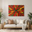 Art mural Hard Edge 4 en métal rouge-1636825458