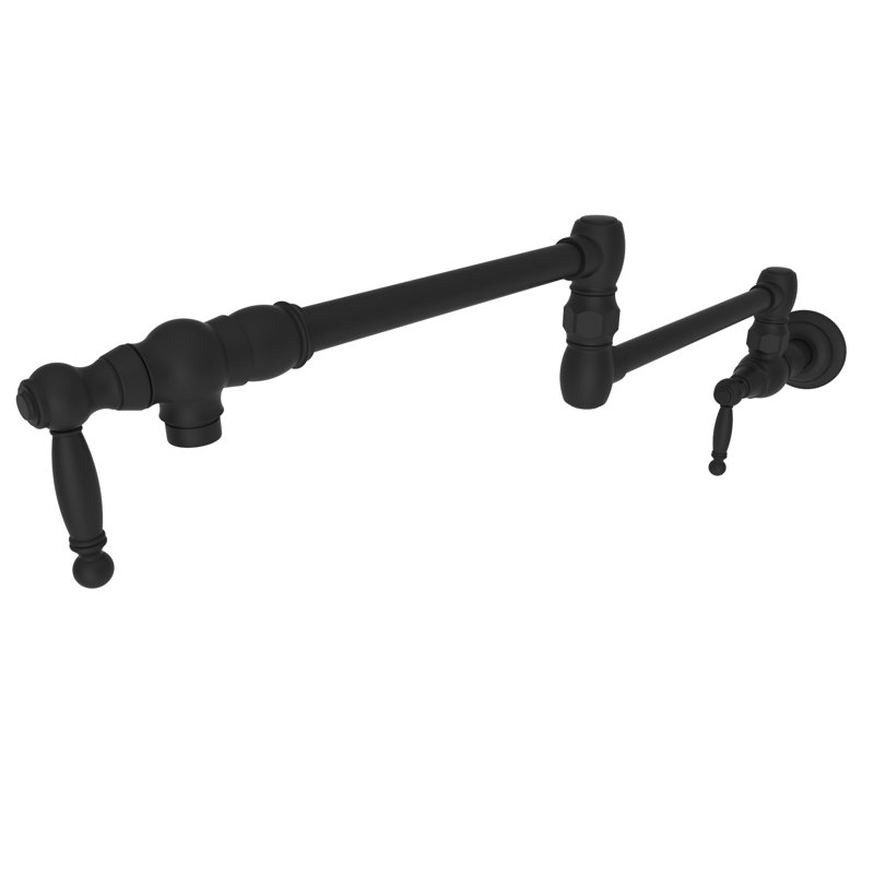 Nadya Wall Mount Pot Filler, Flat Black