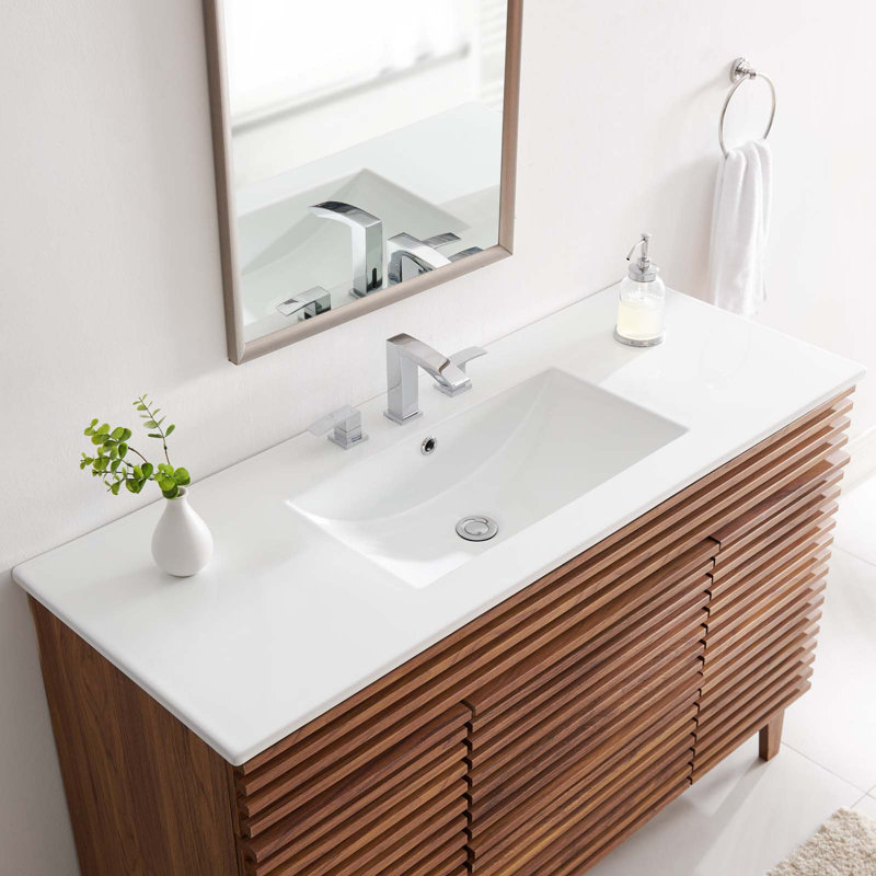 Modway Cayman 48" Single Basin Bathroom Sink, White