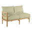 Santa Barbara 57.5" Wide Teak Loveseat with Cushions-48656617-62363243-63326033