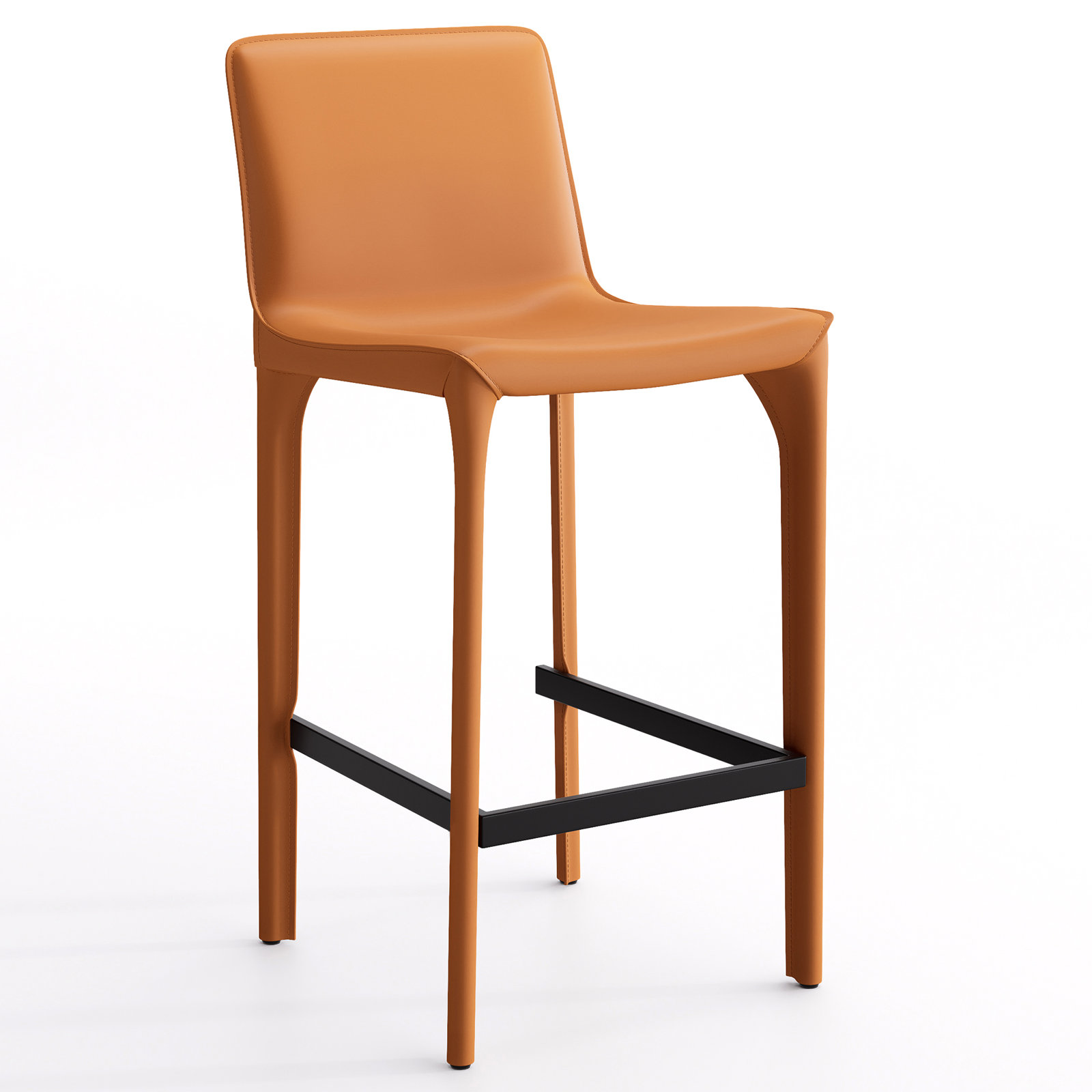 Vannes 26" Bar Stool, Orange, 2