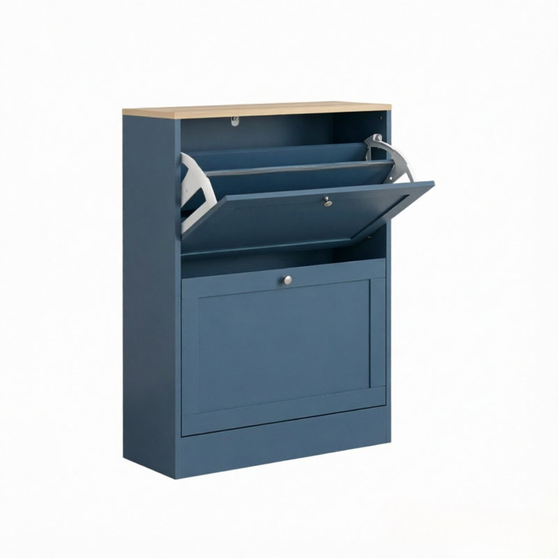 Meuble à chaussures moderne et discret, idéal pour l'entrée, le corridor ou le dressing., Blue