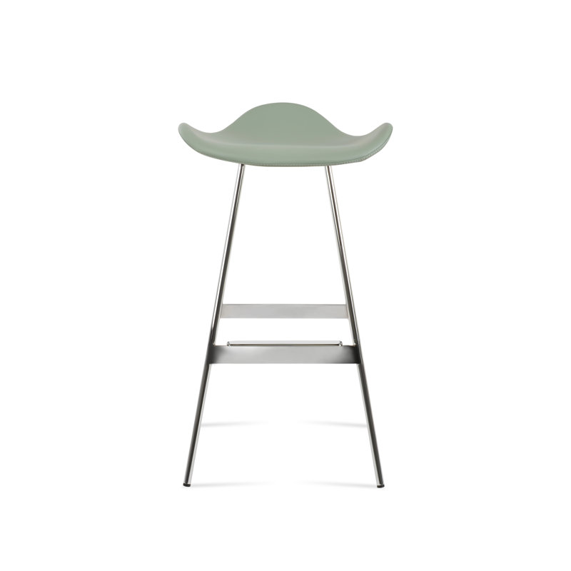 Tabouret Falcon Balat, Matériau menthe en microfibres de polyester et de, Chrome chrome