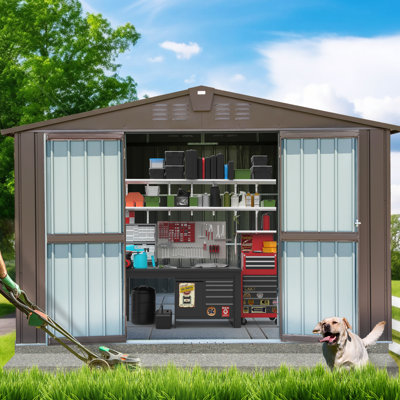 8 ft. W x 6 ft. D Metal Portable Storage Shed