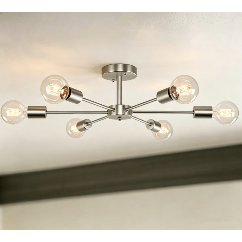Annunzia Semi Flush Mount, Nickel