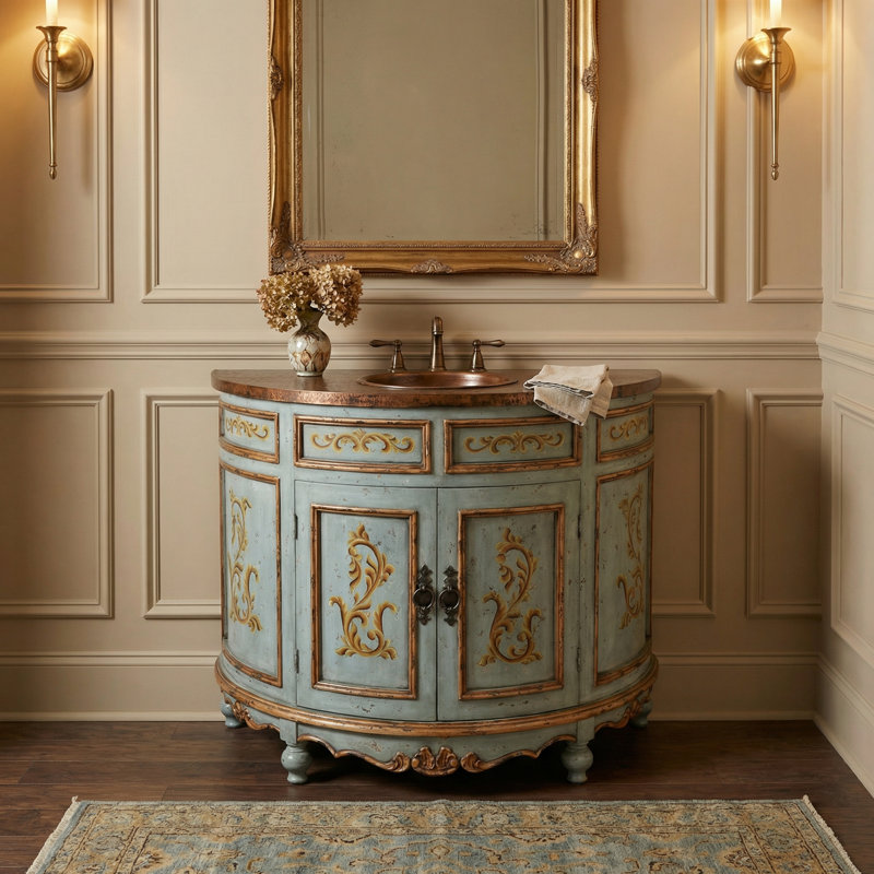 Meuble-lavabo simple 48 po Vogelsang, Brun