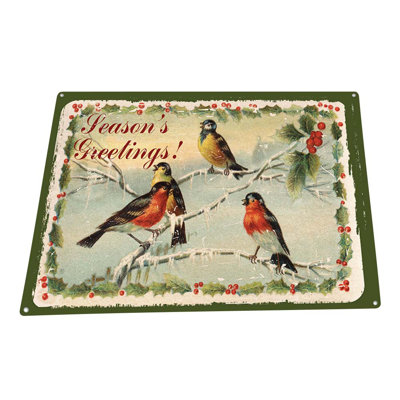 Signe de Noël en métal Season's Greetings