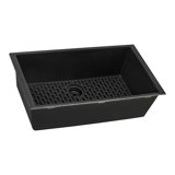 Ruvati 33 x 19 inch Granite Composite Undermount Single Bowl Kitchen Sink