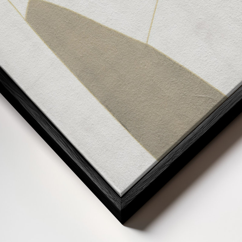 Ascendance par Alma Studio - art abstrait sur toile neutre et moderne en beige et blanc, H 20 po x l 20 po, Noir