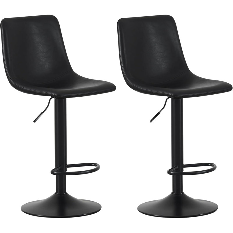Adjustable Height Counter Stool with Metal Frame