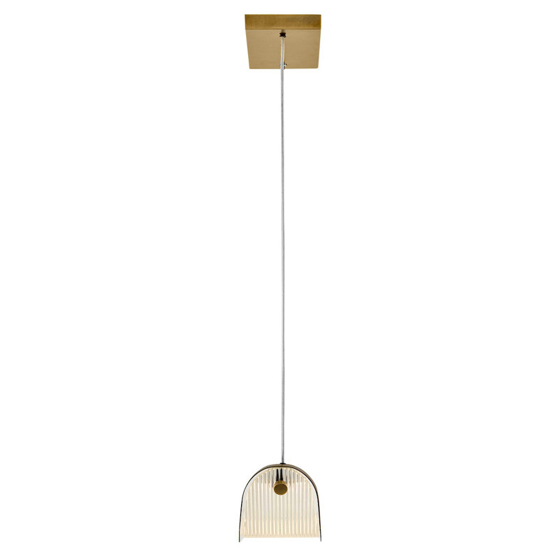 Arco Linear Chandelier, Heritage Brass