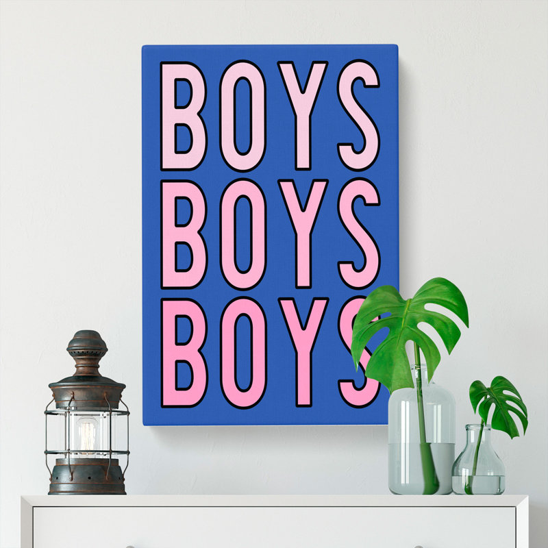 Boys Boys Boys - Wrapped Canvas Print, 91cm H x 60cm W x 3cm D
