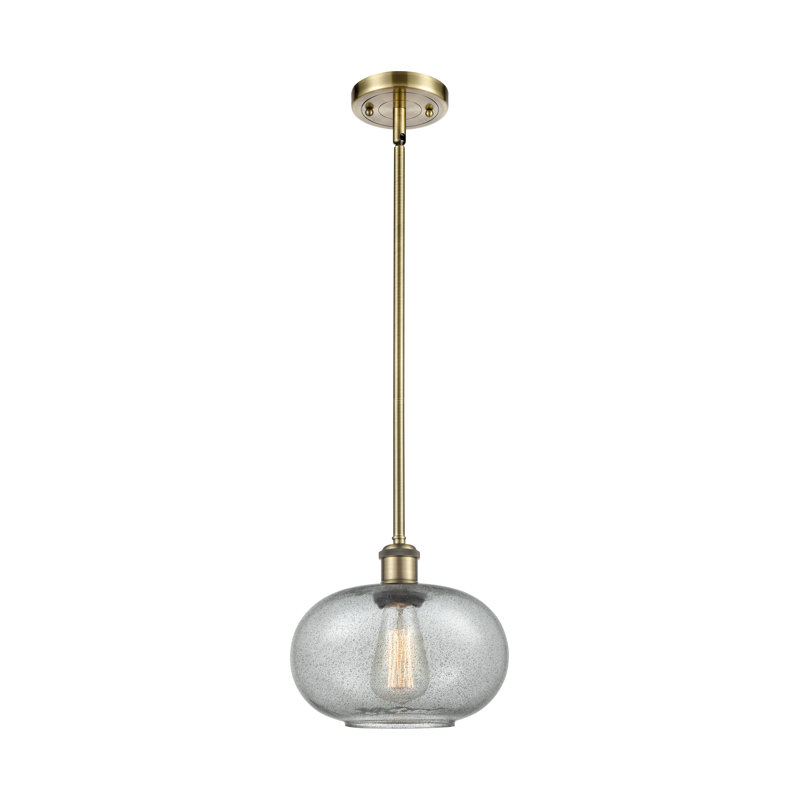 Luminaire suspendu à globe unique à 1 lumière, Mica, Ampoule non incluse