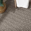 Bradshaw Zipper Black/Ivory Handwoven Cotton Rug-1250279255