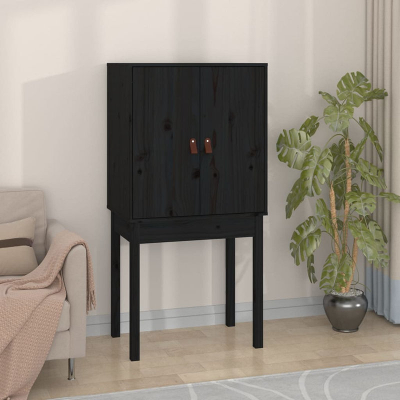 Kaleema 60cm Solid Wood Sideboard, Black
