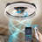 FIMEI 20" 360° Oscillating Flush Mount Modern Ceiling Fan with Dimmable LED Light Kit,RC,Reversible Blades,6 Speeds