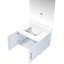 30 po Miroir à DEL et meuble-lavabo gris foncé avec quartz, robinet - installation de salle de bain pratique et comptoir en quartz