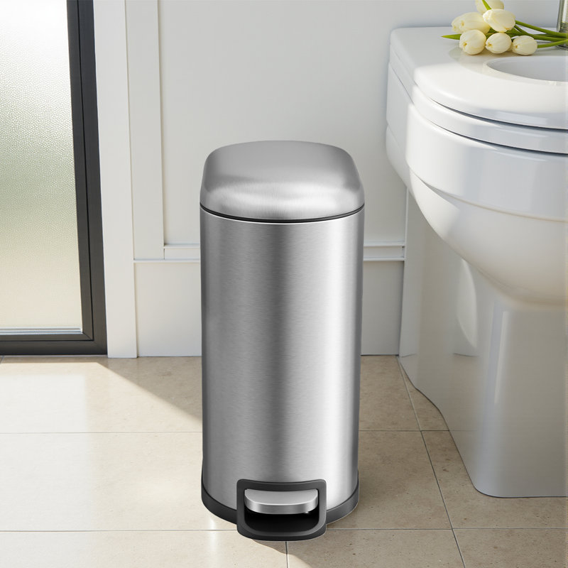 Conjetta Step On Kitchen Trash Can - 10L, Silver